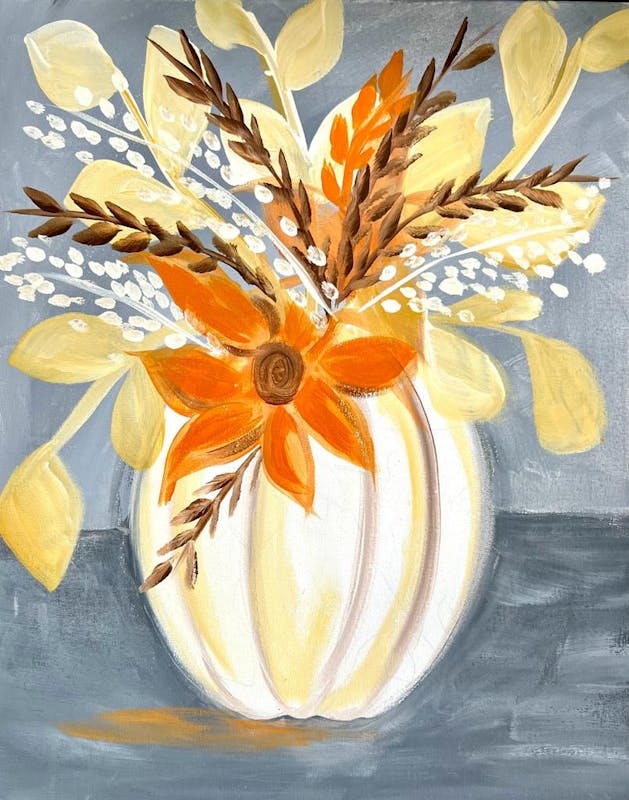 Paint Your Own Fall Flower Bouquet Canvas - Class (Adult 13+)