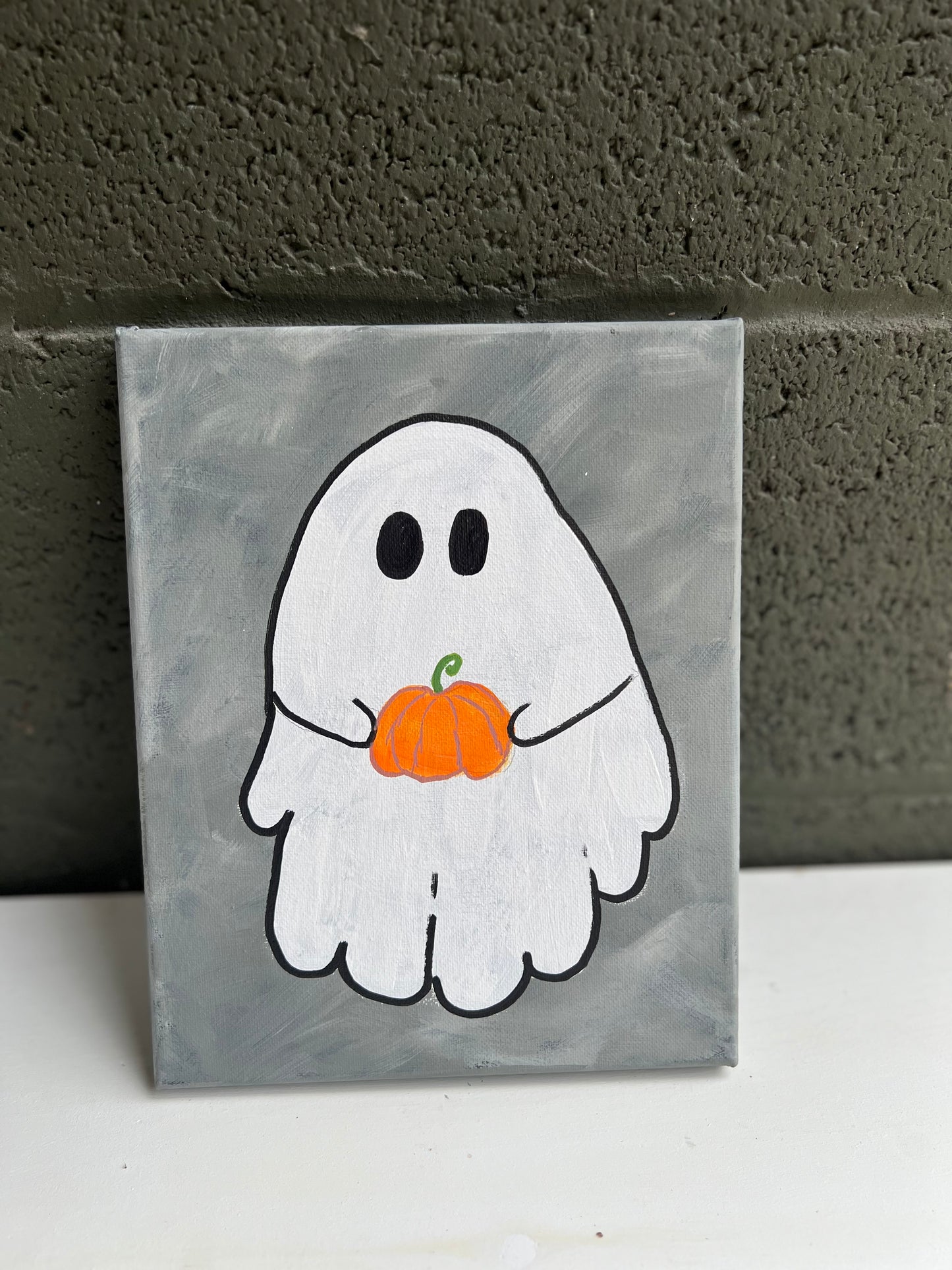 Paint Your Own Ghost Canvas - Class (Age 3-8)