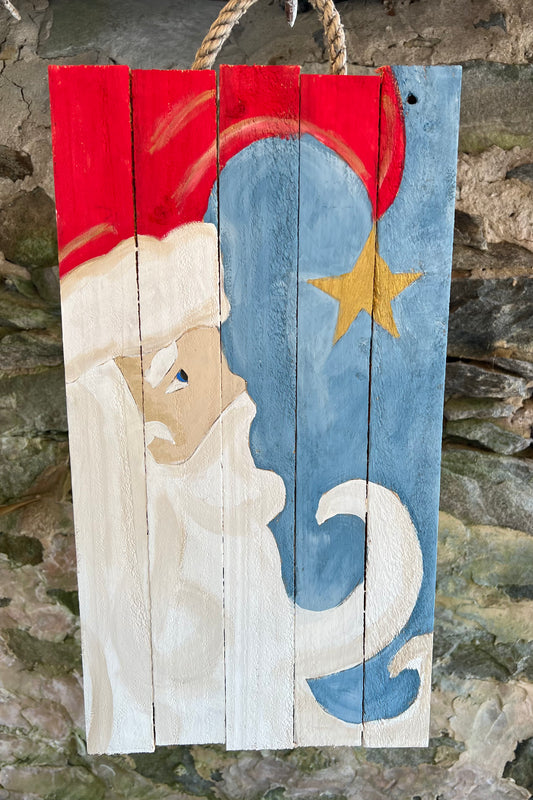 Vintage Santa on Wood Planks Class